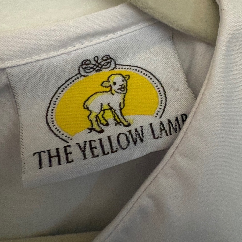 The Yellow Lamp Girls White Scalloped Peter Pan Collar Blouse Button Back Size 8 - Picture 2 of 8
